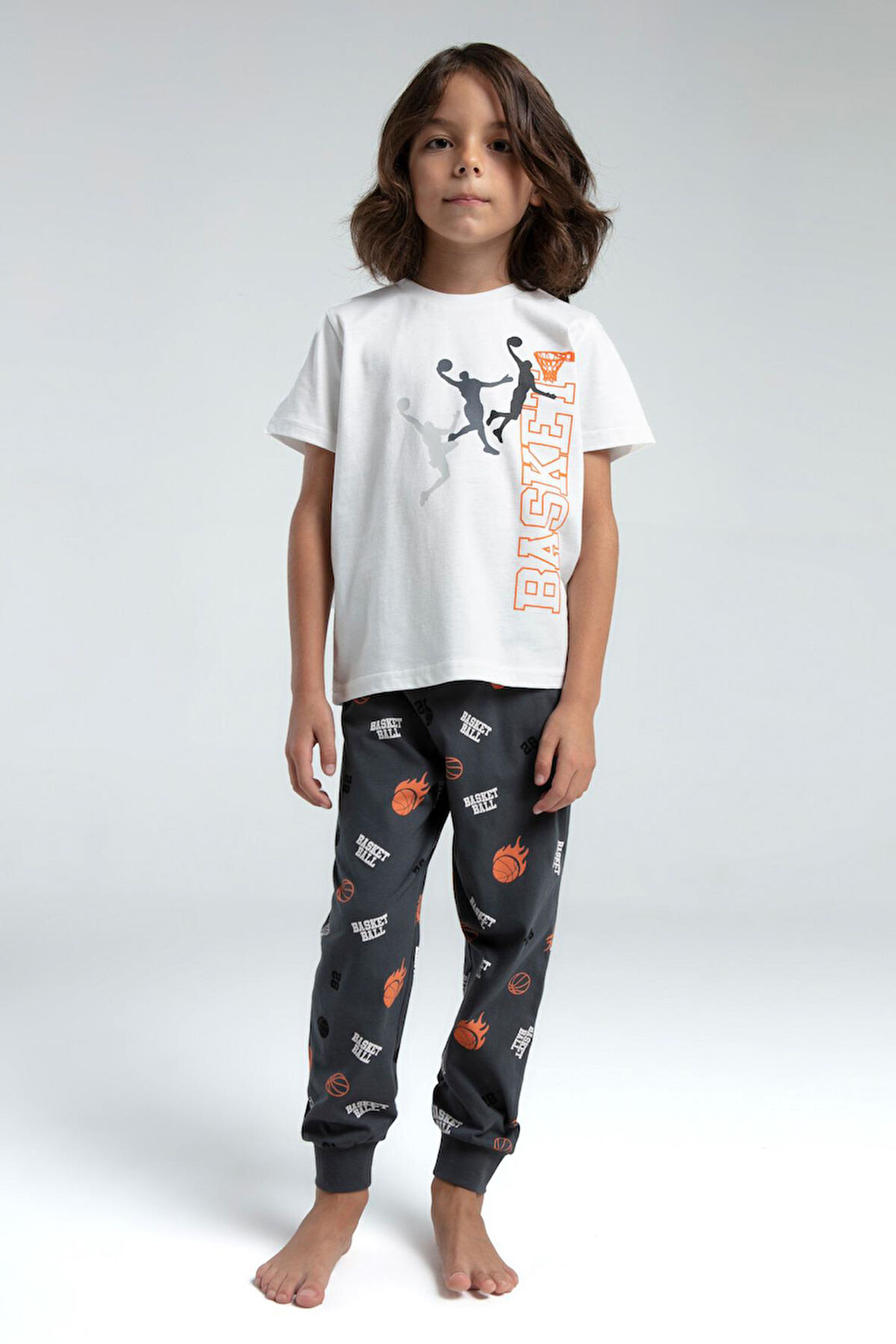 Roly Poly 3530 Garson Erkek Çocuk Bisiklet Yaka Kısa Kollu Pijama Takım