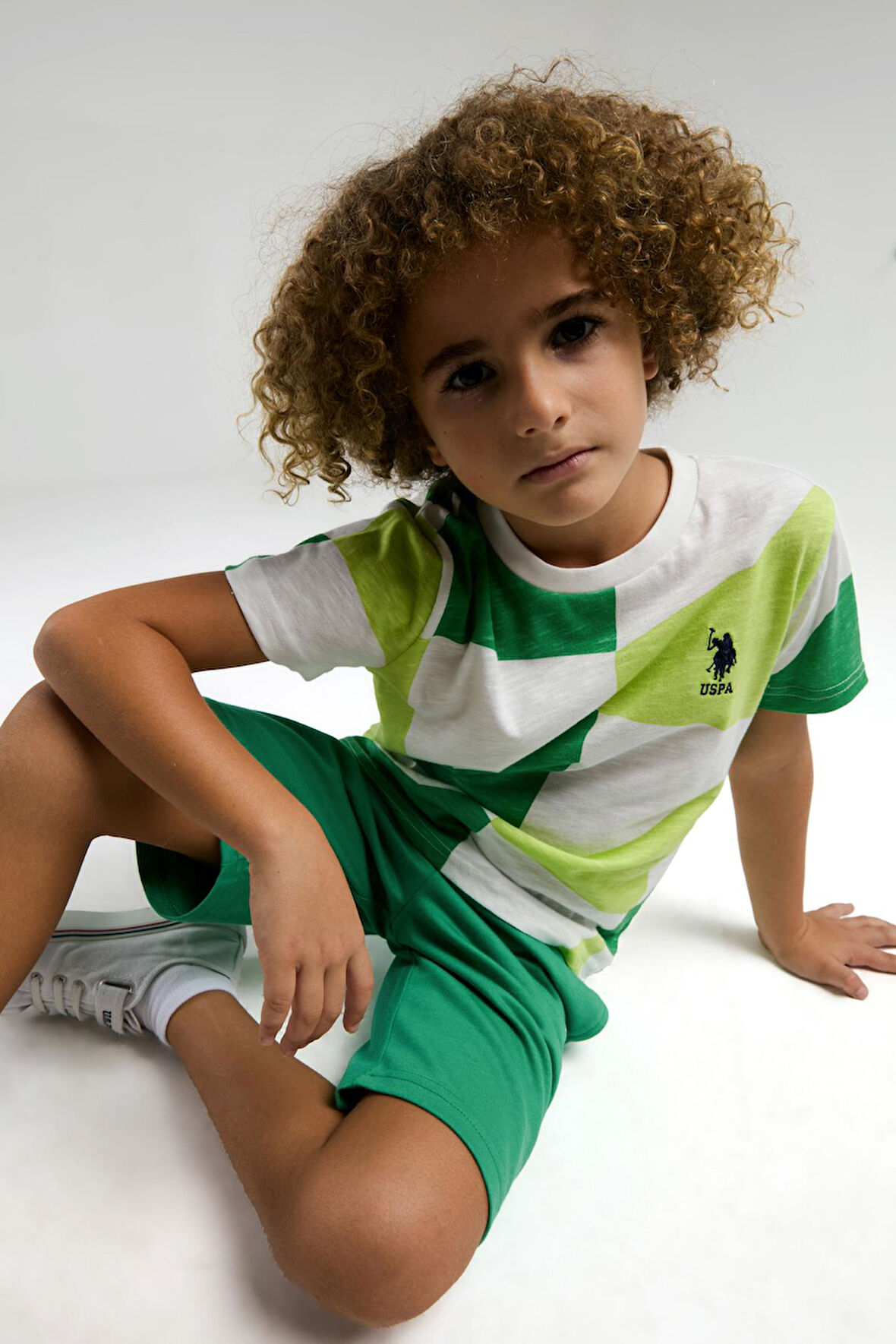 U.S. Polo Assn. Erkek Çocuk Şortlu Bermuda Pijama Takım