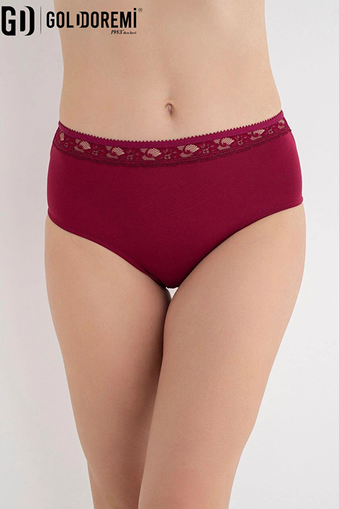 Gd Goldoremi 909 Kadın Büyük Beden Yüksek Bel Dantelli Rahat Şort Külot