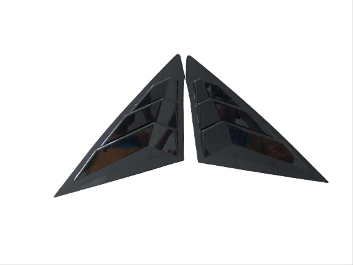 CIVIC FE1 2022 IÇIN UYUMLU  KELEBEK CAM KAPLAMA - PIANO BLACK
