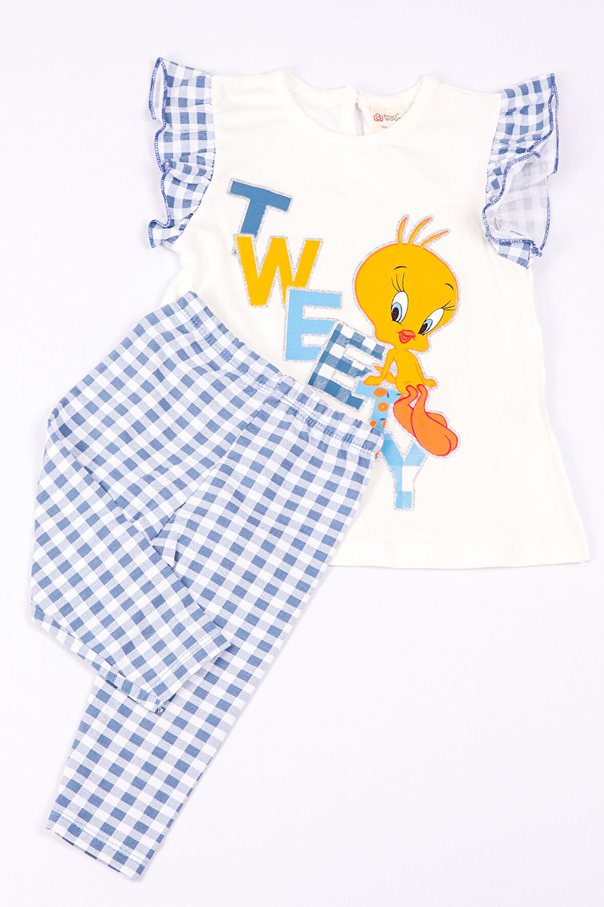 KIZ ÇOCUK TAKIM KAPRİ TAYTLI TWEETY BASKILI A68