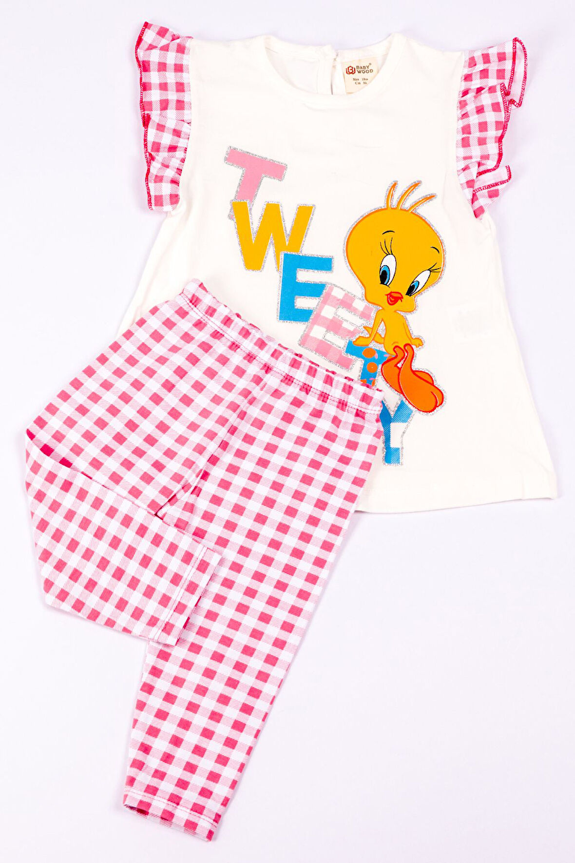 KIZ ÇOCUK TAKIM KAPRİ TAYTLI TWEETY BASKILI A68