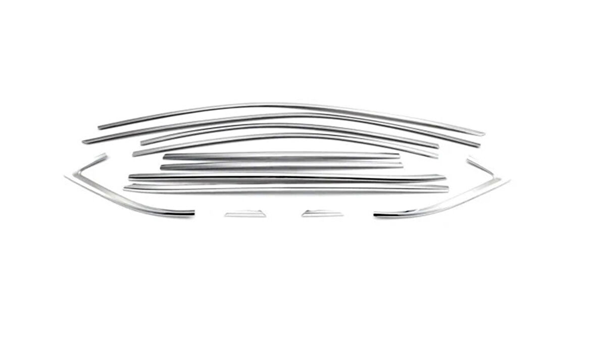 Octavia-3 (A8) Cam Çerçevesi Krom Üst Kalite 12 Parça  SD 2020 Ve Sonrası Modeller İçin