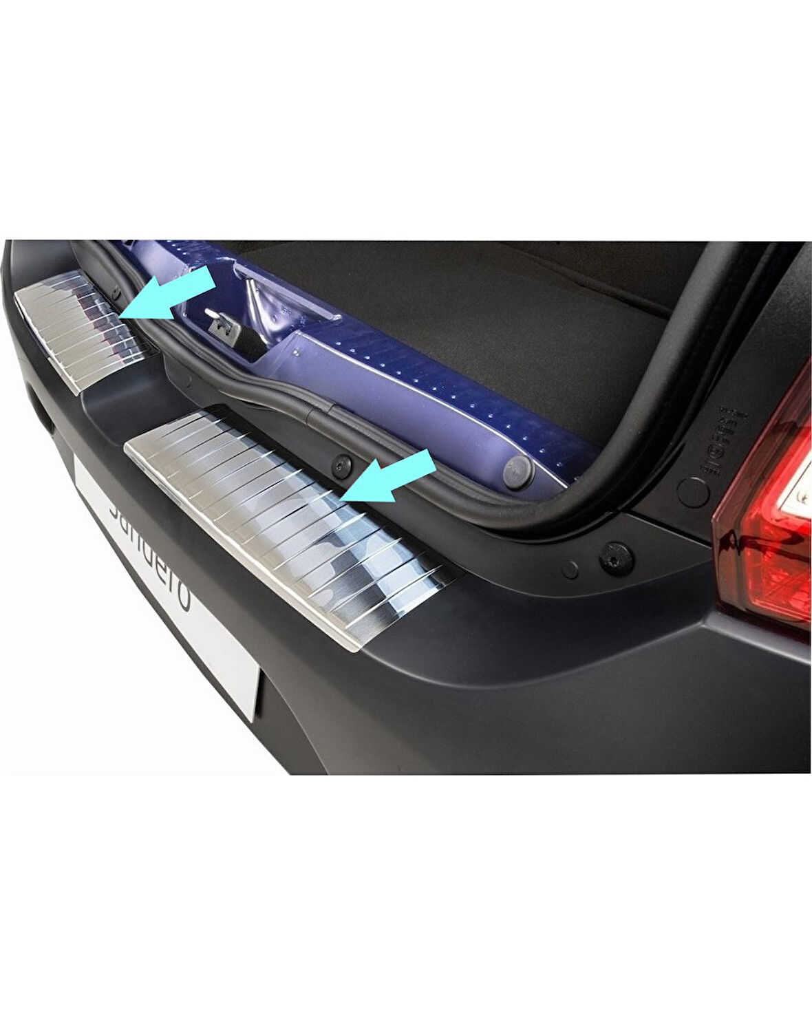 Arka Tampon Üst Eşik Krom 2 Parça Sandero-2 HB 5D 2012 Ve Sonrası Modeller İçin