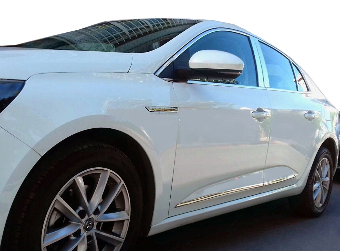 Renault Megane-4 HB Uyumlu Kapı Çıtası Krom Premium 4 Parça 2016 Ve Sonrası Modeller İçin