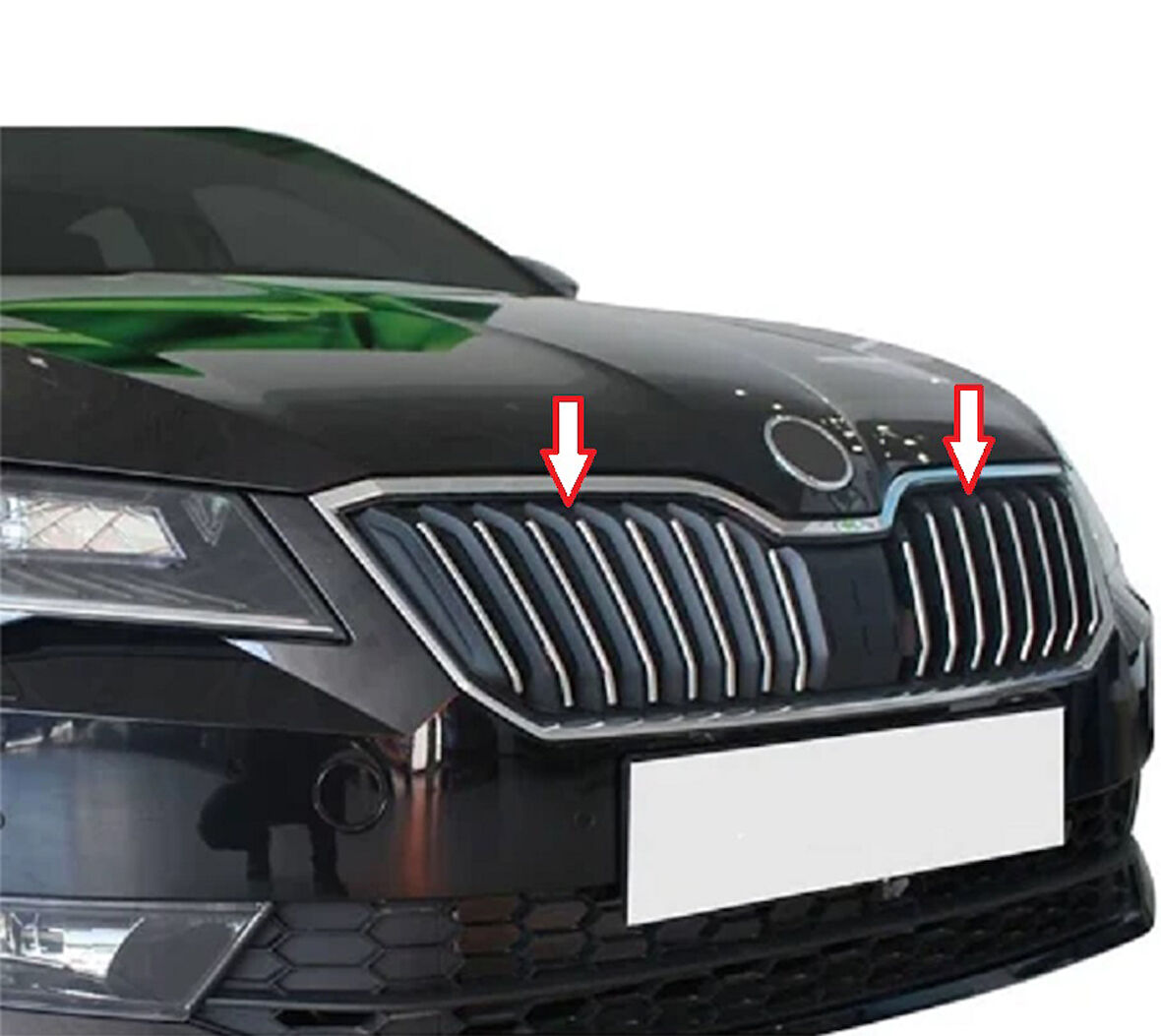 Ön Panjur Çıtaları Krom Üst Kalite 16 Parça Superb-3 B7 SD 2015 Ve Sonrası Modeller İçin