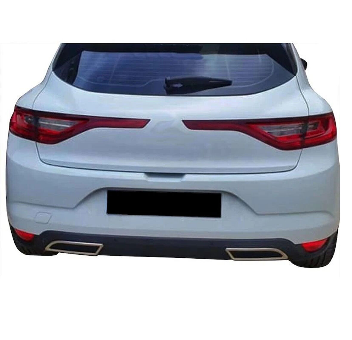 Egzos Çıkış Krom Extra Kalite 2 Parça Megane-4 HB 5D 2016 Ve Sonrası Modeller İçin