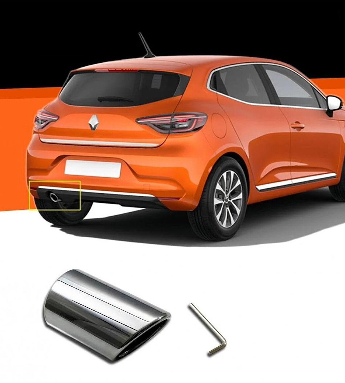 Egzos Ucu Vidalı Extra Kalite Krom Clio-5 HB 2019 Ve Sonrası Modeller İçin