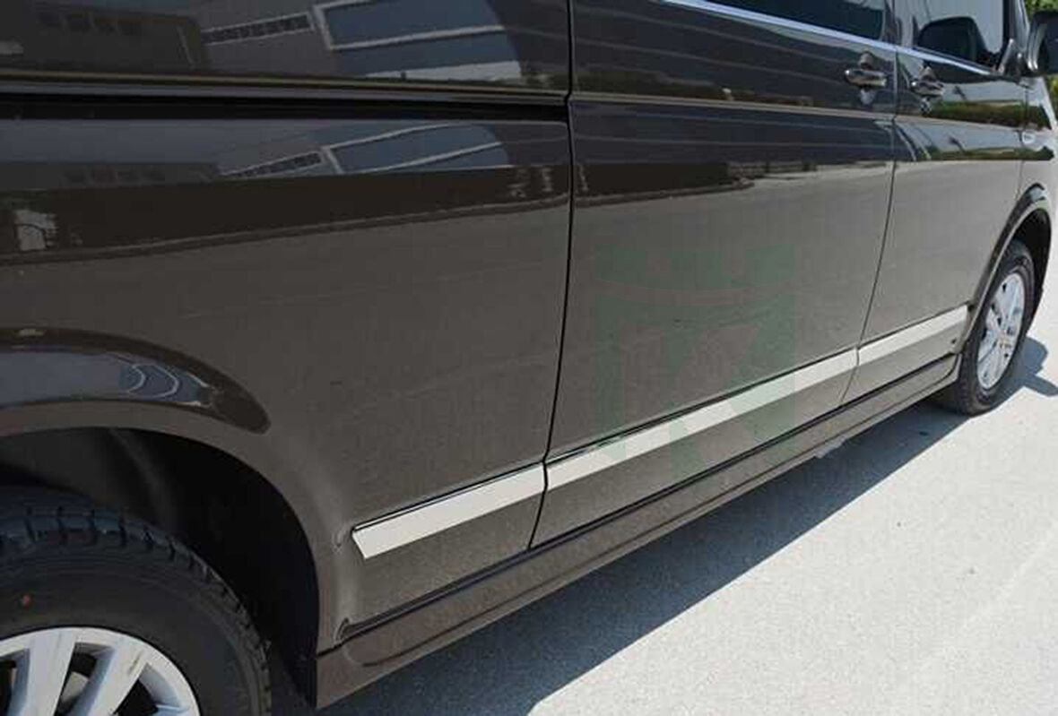 T6.1 Transporter Yan Kapı Çıtaları Krom Uzun Şase 7 Parça 2020 Ve Sonrası Modeller İçin