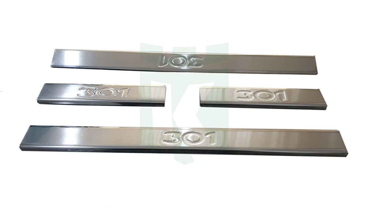 Peugeot 301 Kapı Eşiği Krom 4 Parça SD 2012 Ve Sonrası Modeller İçin