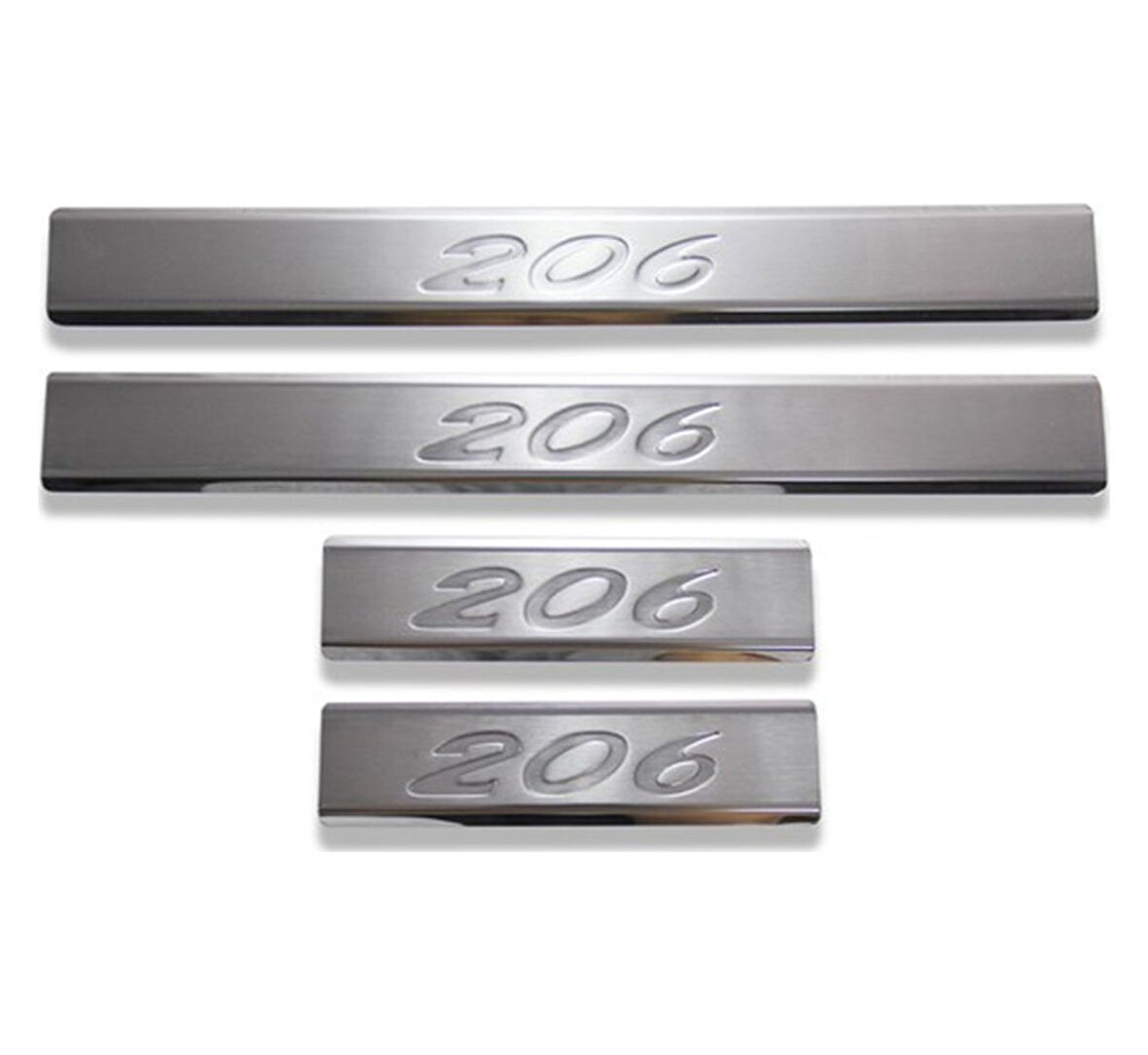 Kapı Eşiği Krom 4 Parça 206 HB 1998-2012 Arası Modeller İçin