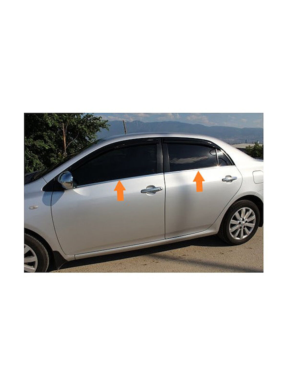 Cam Çıtaları Krom 4 Parça Corolla SD 2013-2019 Arası Modeller İçin