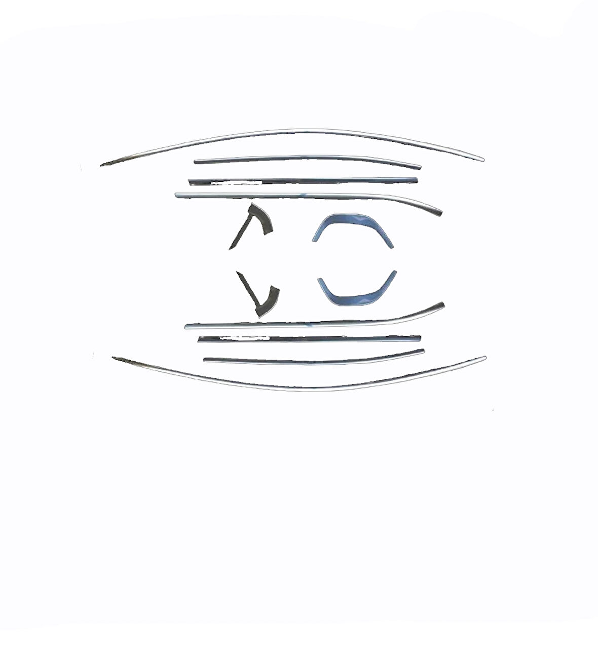 Citroen C3 Cam Çerçevesi Krom 12 Parça 2017 Ve Sonrası  Arası Modeller İçin