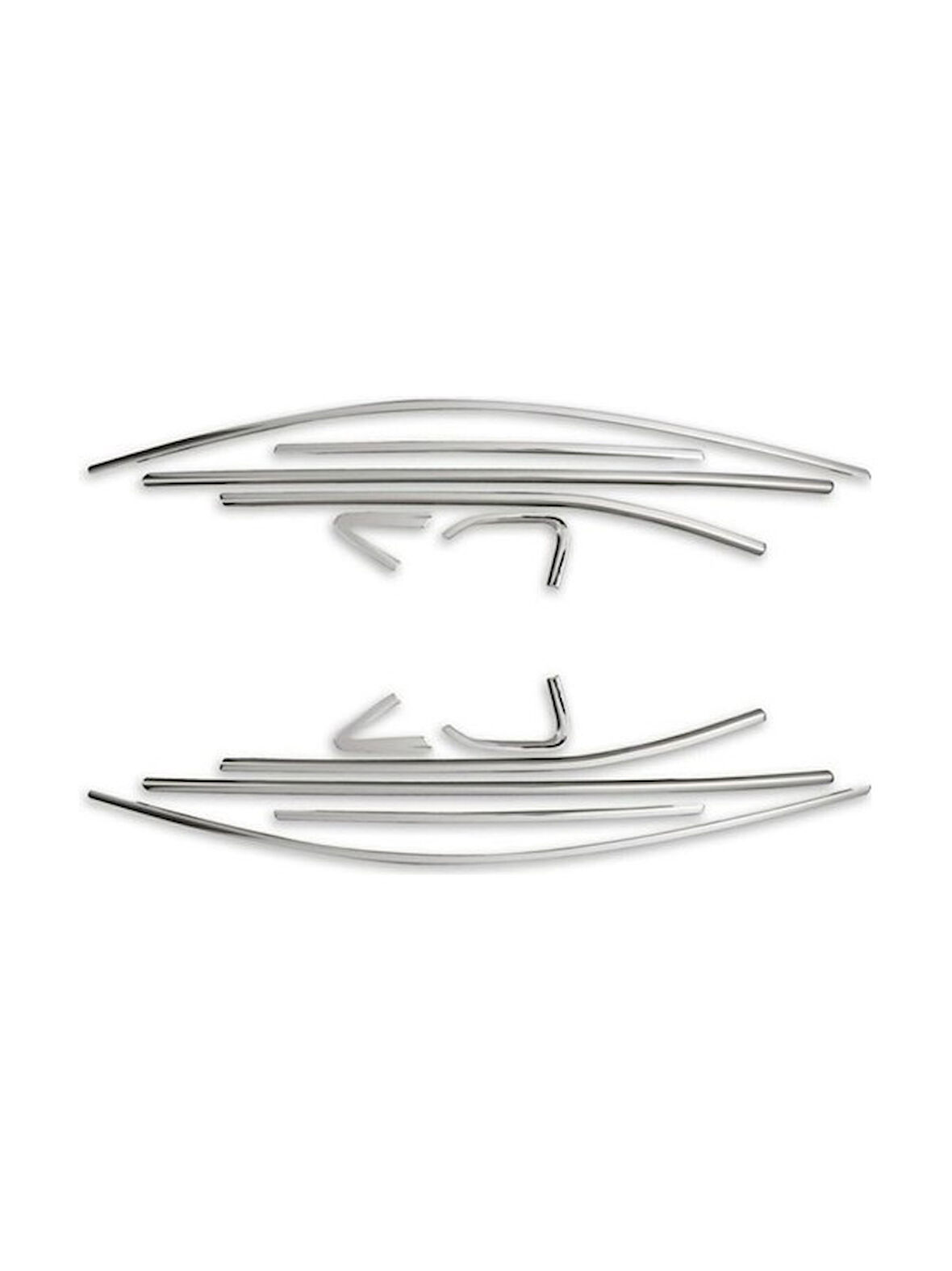 Cam Çerçevesi Krom 12 Parça Clio-4 HB 2012-2019  Arası Modeller İçin