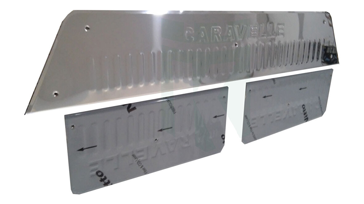 T5 Caravelle Kapı Eşiği Krom Yazılı 3 Parça 2003 - 2020 Arası Modeller İçin