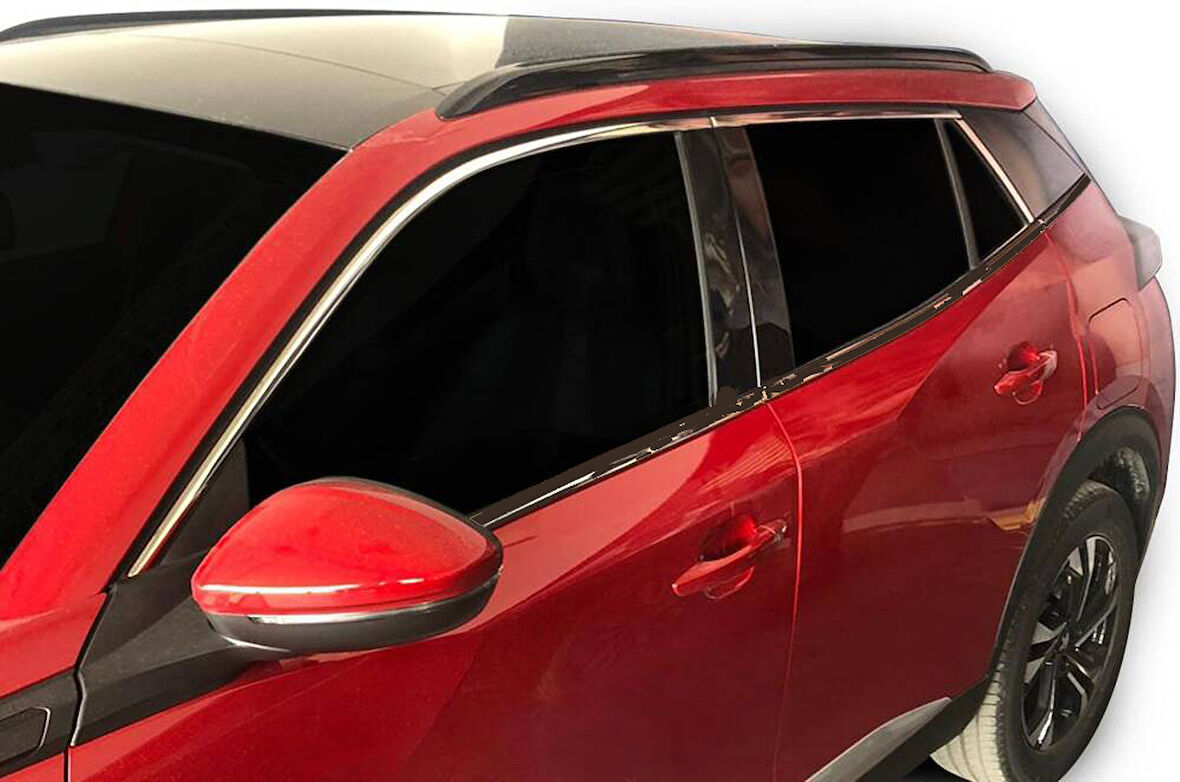 Cam Üst Çerçeve Krom 6 Parça Üst Kalite 2008-2 SUV 2020 Ve Sonrası Modeller İçin