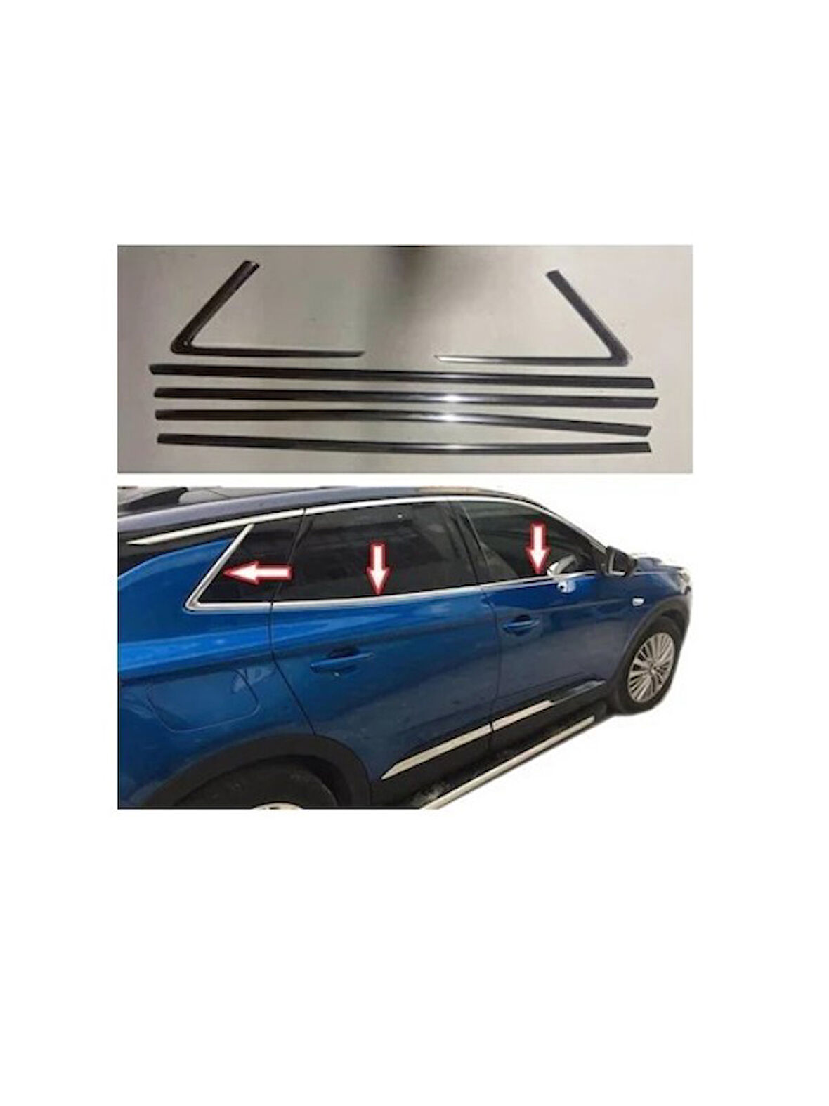 Cam Çıtaları Krom 6 Parça Grandland X SUV 2017 Ve Sonrası Modeller İçin