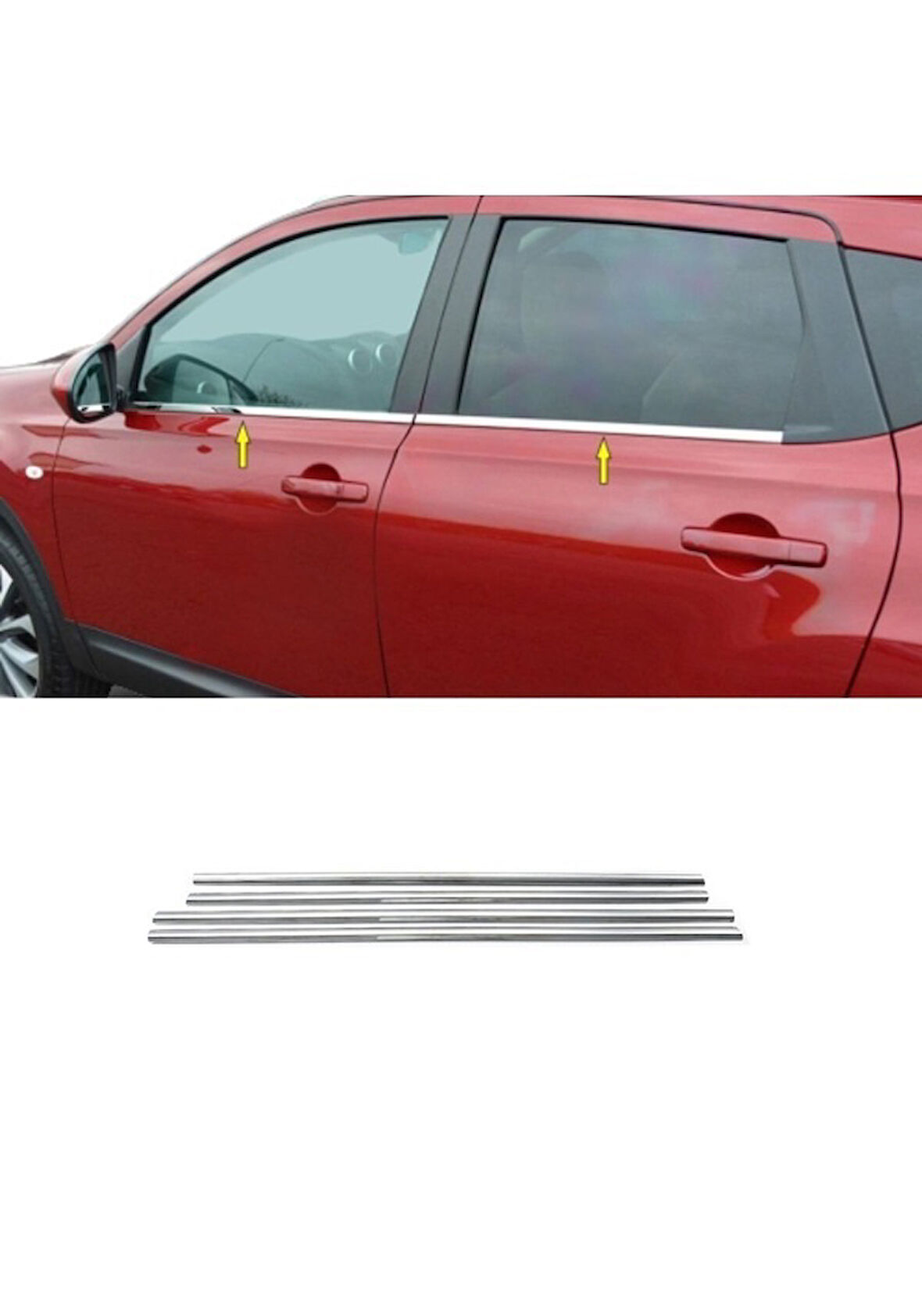 Cam Çıtaları Krom 4 Parça Qashqai SUV 2010-2014 Arası Modeller İçin