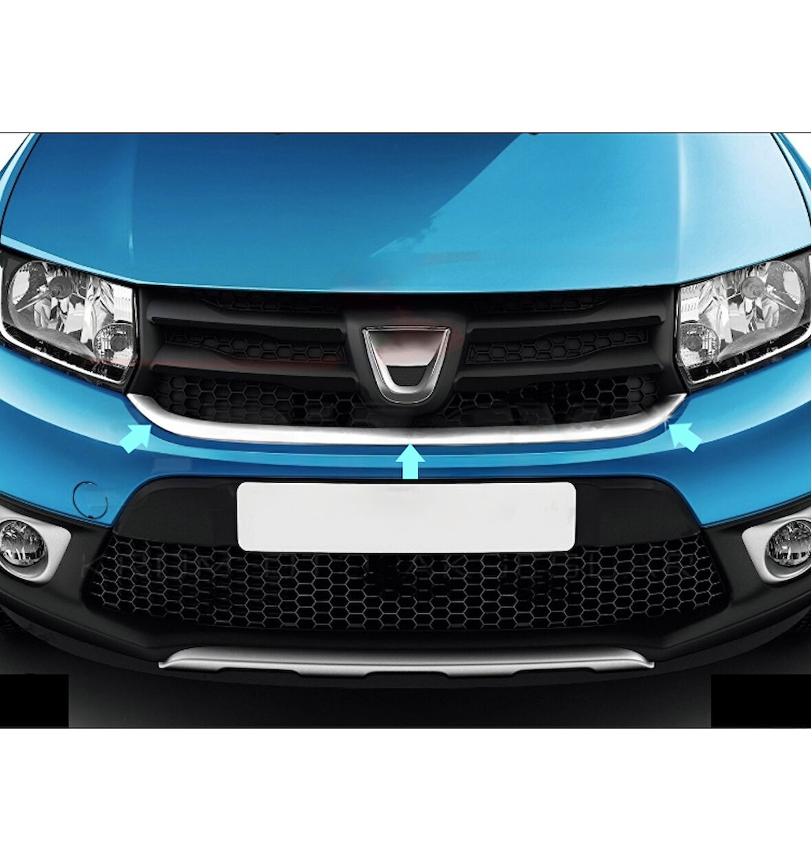 Ön Panjur Çıtası Krom Sandero-2 HB 5D 2012-2017 Arası Modeller İçin