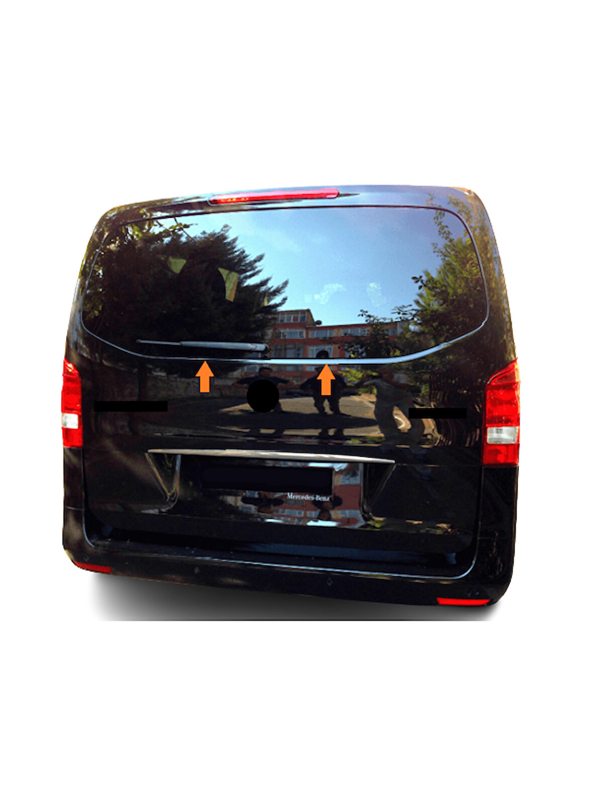 Cam Çıtaları Arka Kapı Alt Krom Vito W447 Van 2014 Ve Sonrası Modeller İçin