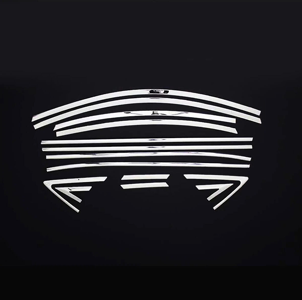 Cam Çerçevesi Krom Üst Kalite 14 Parça Blue Solaris SD 2011 Ve Sonrası Modeller İçin