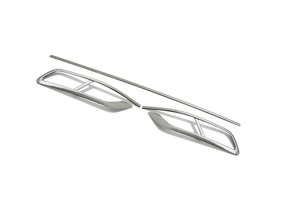 Passat B8.5 Çiftli Difüzör Ve Ara Çıta Set Krom 3 Parça SD 2019 - 2023 Arası Modeller İçin