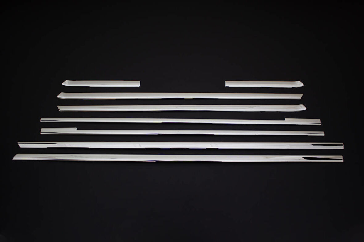 Cam Alt Çıta Krom Tek Sürgü Kısa Şase 8 Parça Vito W447 Van 2014 Ve Sonrası Modeller İçin