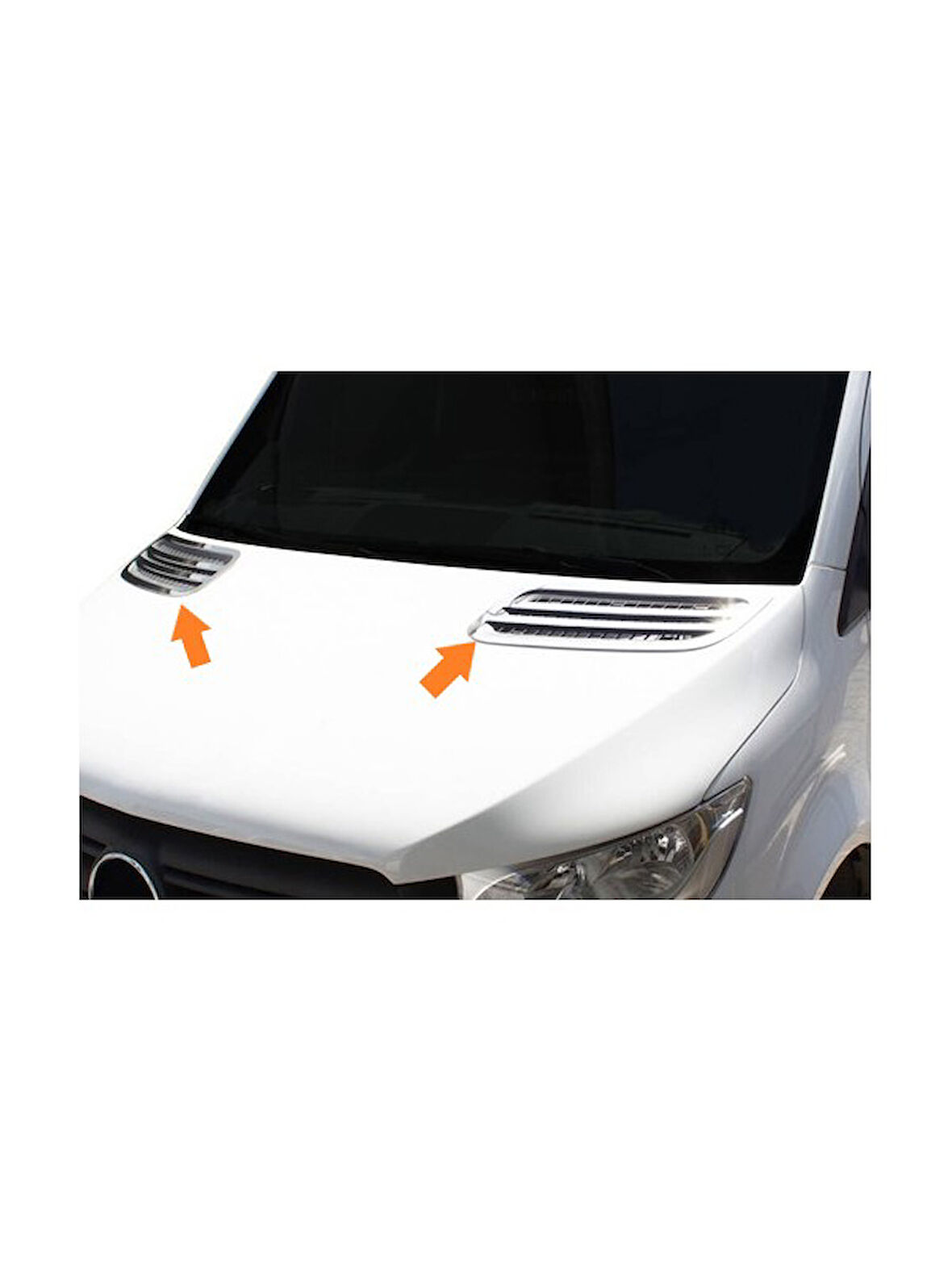 Kaput Havalandırma Abs Krom 2 Parça Sprinter Van 2006-2018 Arası Modeller İçin