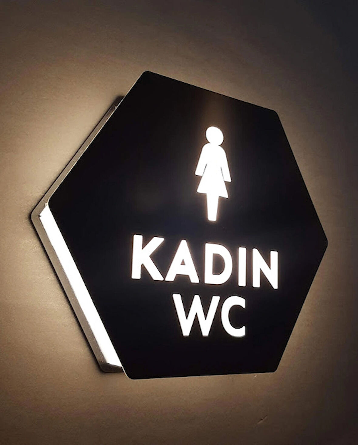 Honeycomb Serisi Işıklı Erkek Wc Ve Kadın Wc Yönlendirme Seti