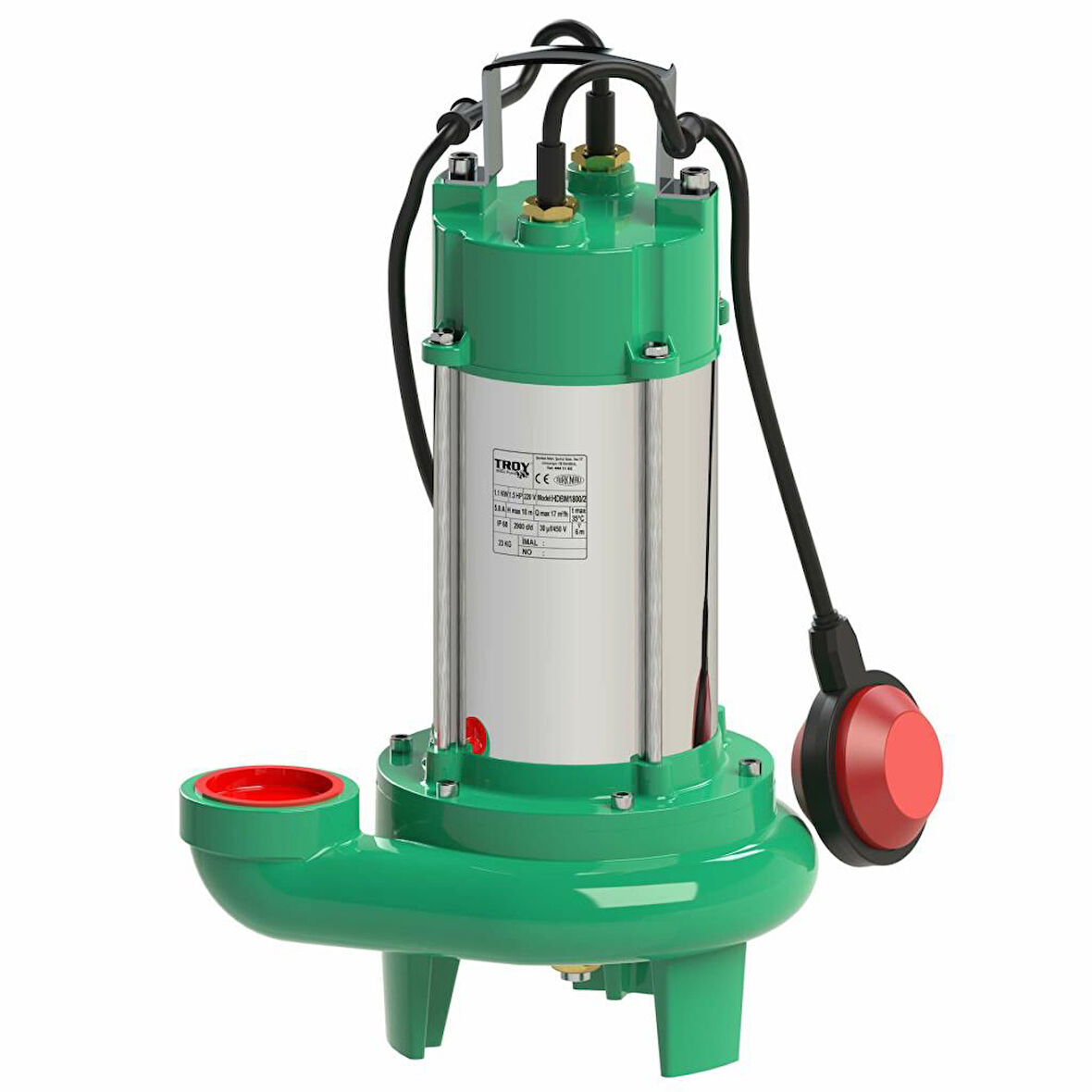 Troy HDBM 1800/2 Bıçaklı Foseptik Dalgıç Pompa  1100 Watt