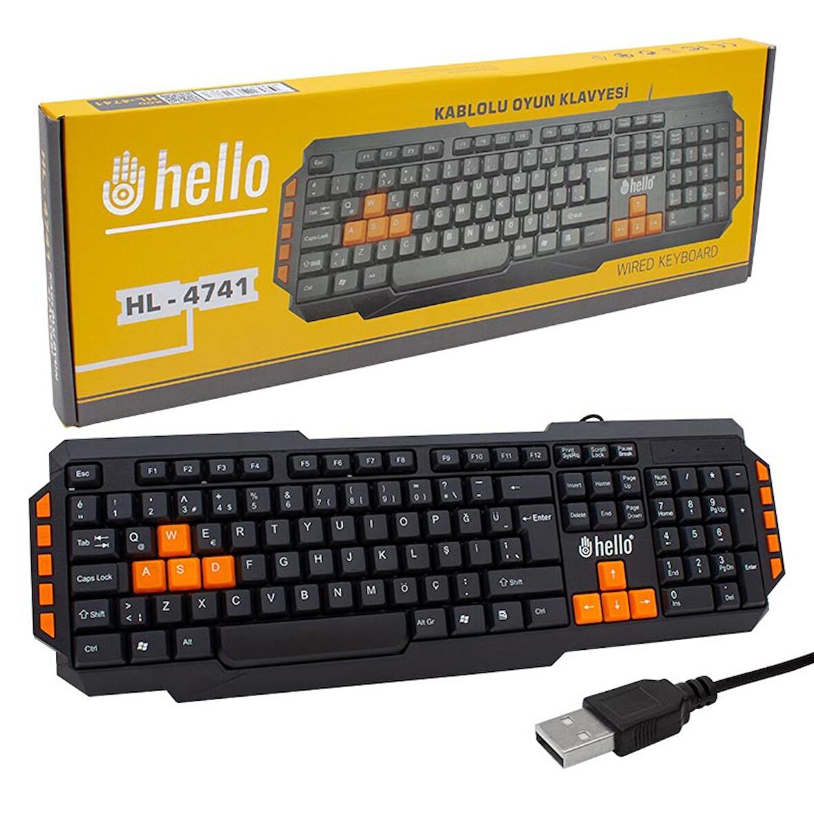 HELLO HL-4741 KABLOLU OYUNCU GAMING KLAVYE (4324)