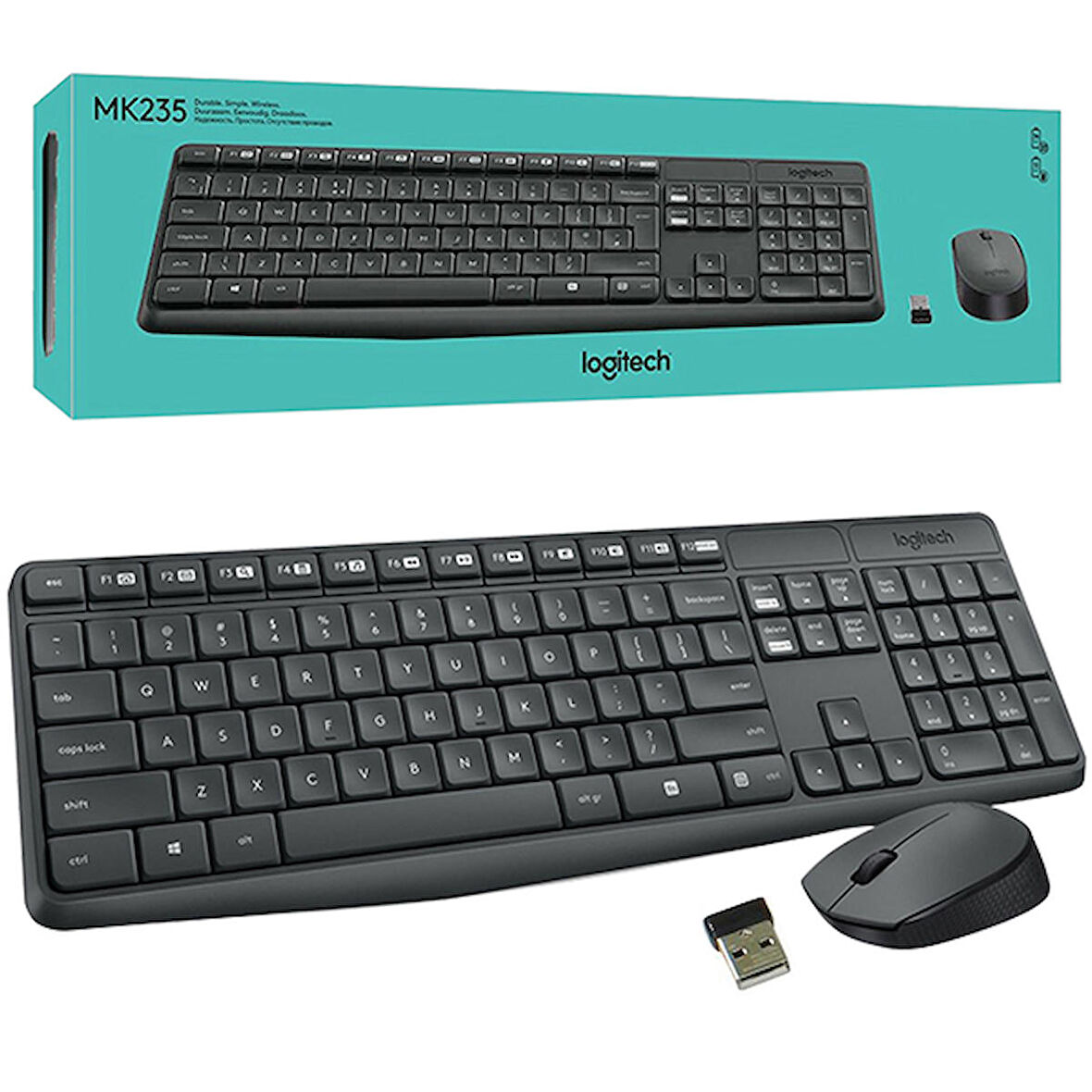 LOGITECH MK235 KABLOSUZ KLAVYE MOUSE SET (4324)