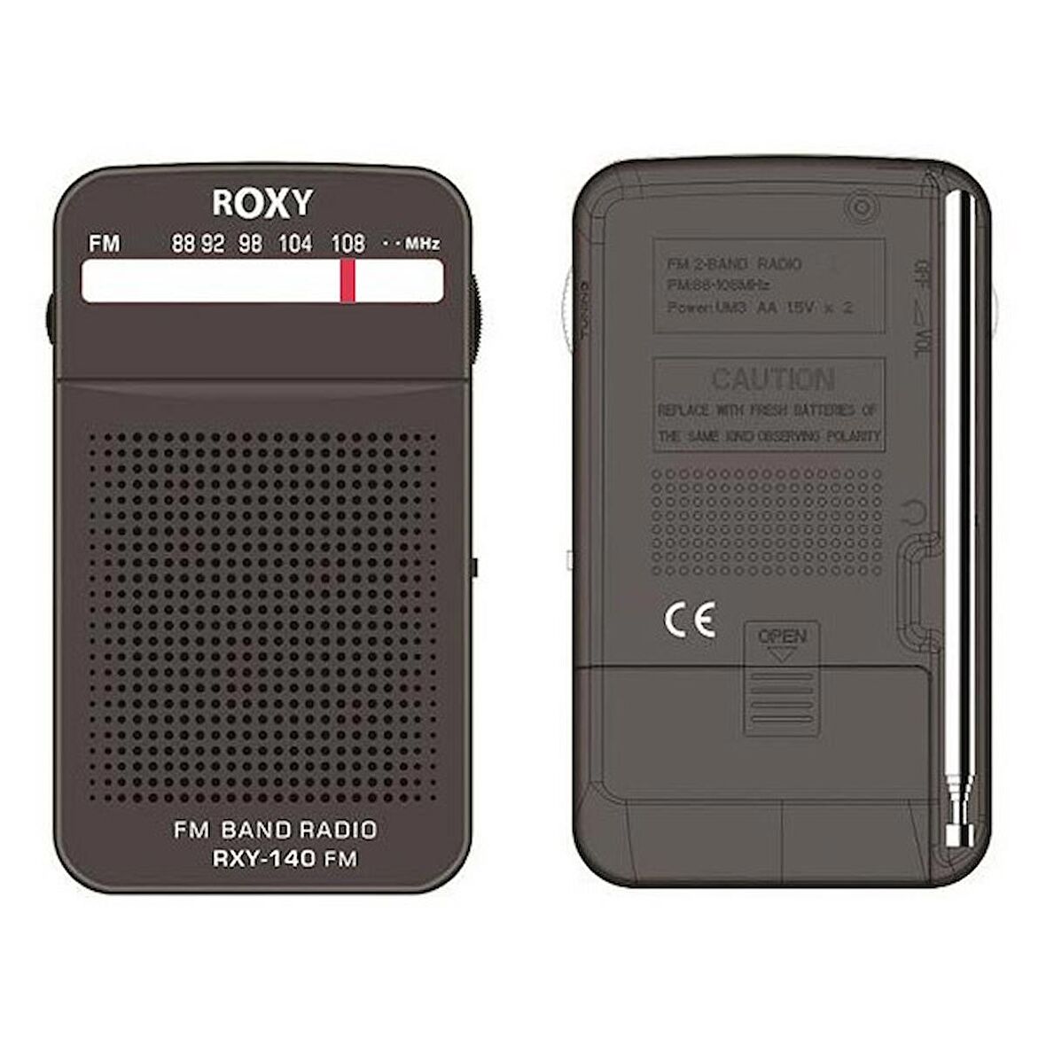 ROXY RXY-140FM CEP TİPİ MİNİ ANALOG RADYO (4324)