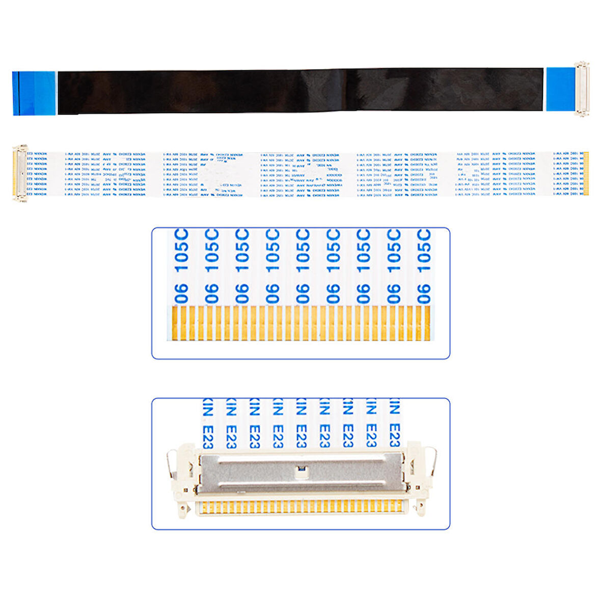 AWM 20706 30 PİN LVDS FLEXİ KABLO HD READY TERS DÜZ 3,1CMX40CM SOKETLİ (4324)