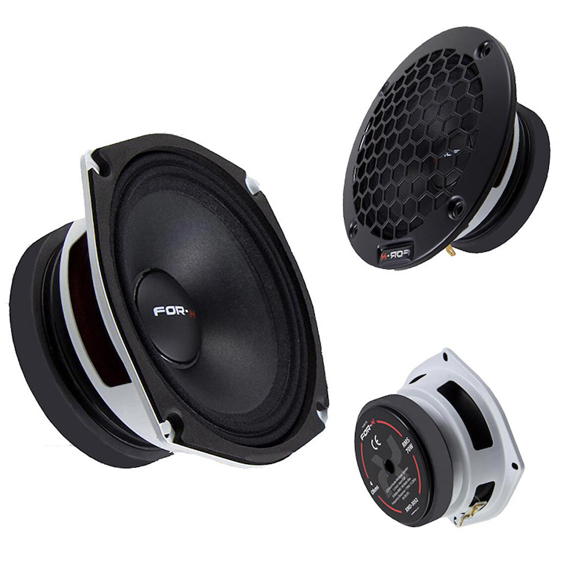 FOR-X XMD-3052 13 CM 180W 80W RMS BEYAZ MIDRANGE OTO HOPARLÖR (4324)