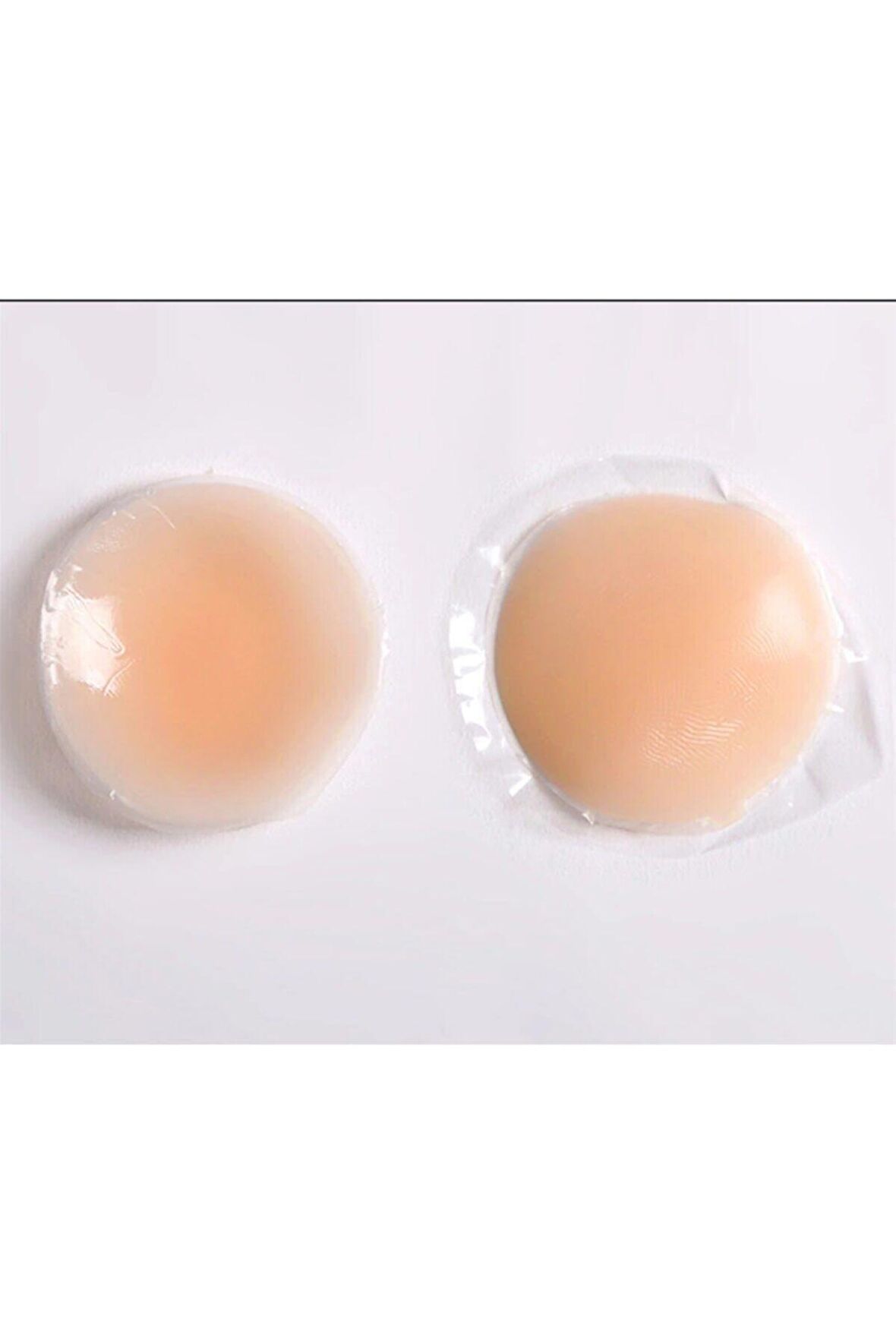 2 Çift Göğüs Ucu Gizleyici Kadın Silikon Kapatıcı Ten Nipple Pad Yapışkanlı Bant 4 Adet