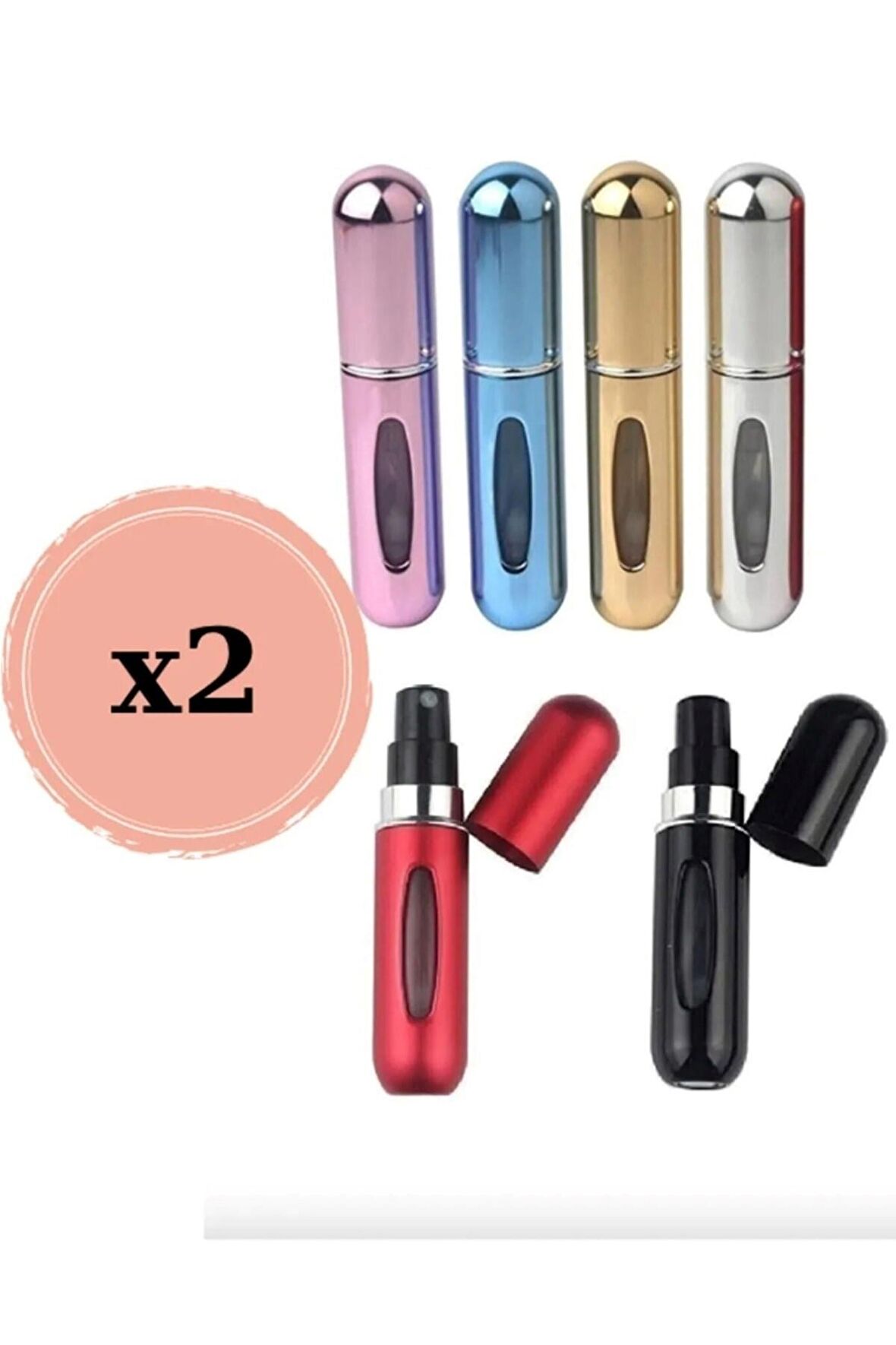 2 Adet Parfüm Şişesi Taşınabilir Mini Doldurulabilir Parfüm Şişesi Atomizer Parfüm Şişeleri Boş