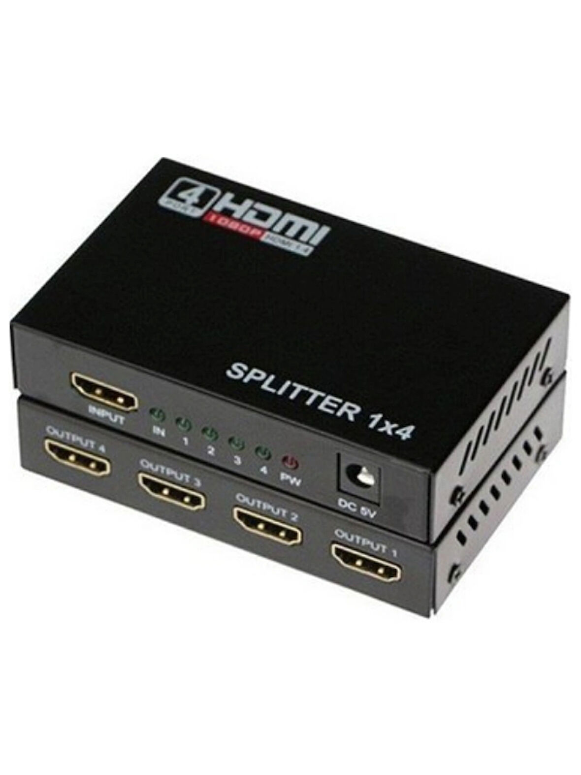 4 Port HDMI Çoklayıcı Splitter Switch Çoğaltıcı Çoklu Ekran 1 Giriş 4 Çıkış 1x4