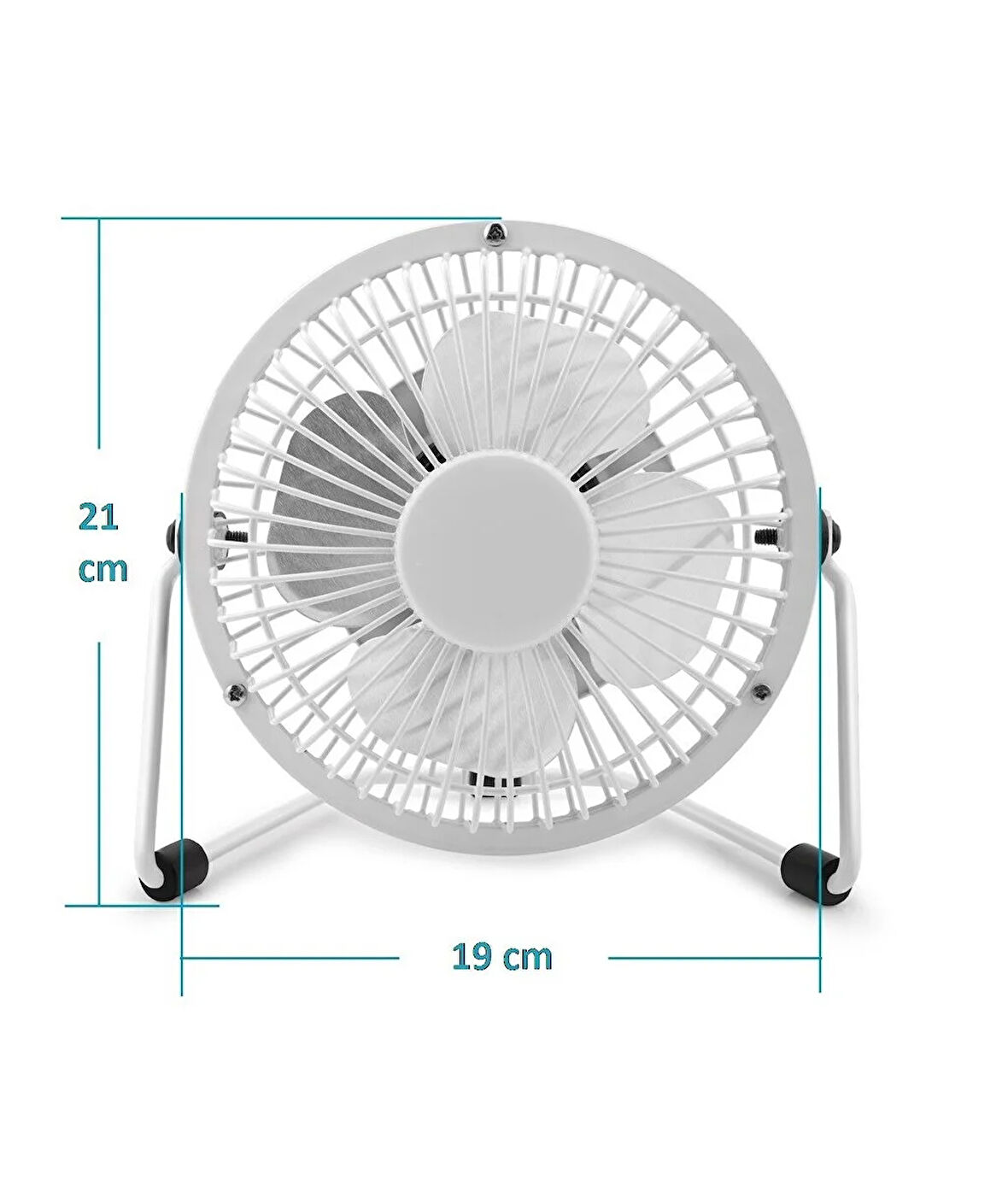 Hadron HDX7252 18 CM Metal Masaüstü USB Vantilatör Beyaz