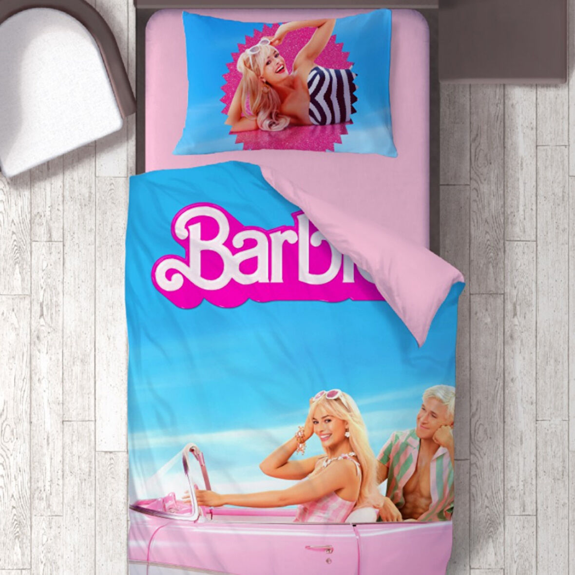 Barbie Temalı Baskılı Tek Kişilik Nevresim Takımı