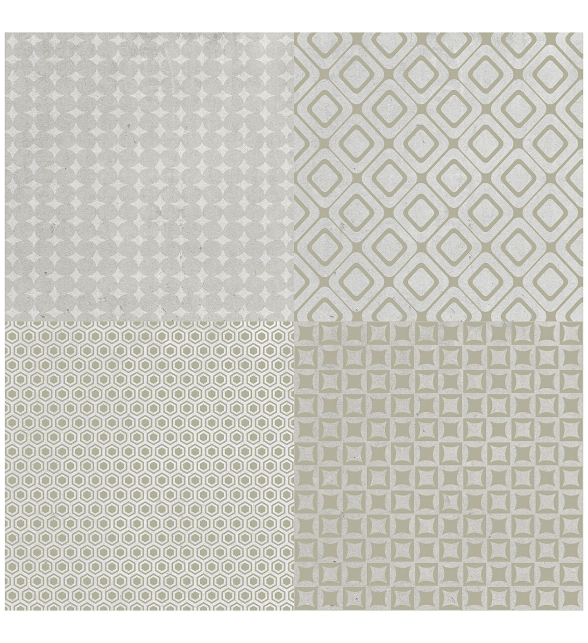 DecoHandy 30x30 cm Kendinden Yapışkanlı  Pvc Karo Mutfak Arası 4 Lü Karışık model  0,36m2