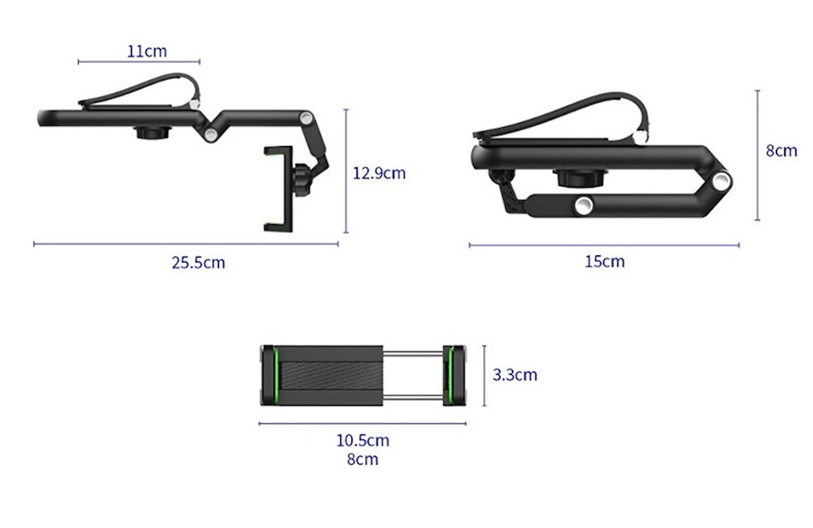 1080° Dönebilen Çok Fonksiyonlu Telefon Tutucu