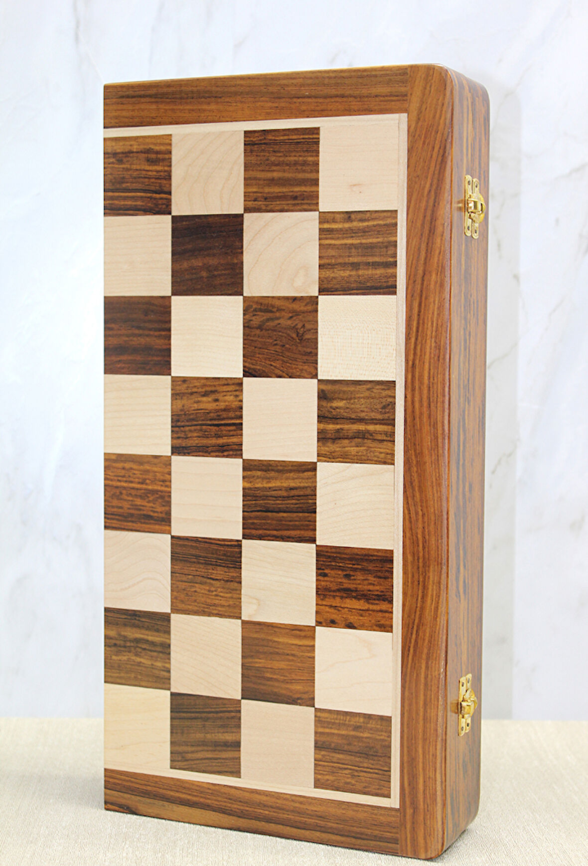 Mıknatıs Taşlı Ahşap Katlanabilir Kutulu Satranç Oyunu 40 Cm