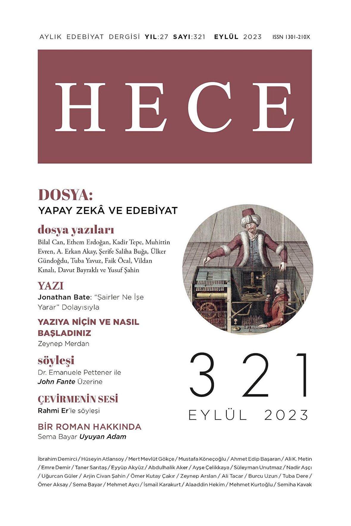 Hece 321.Sayı Eylül 2023