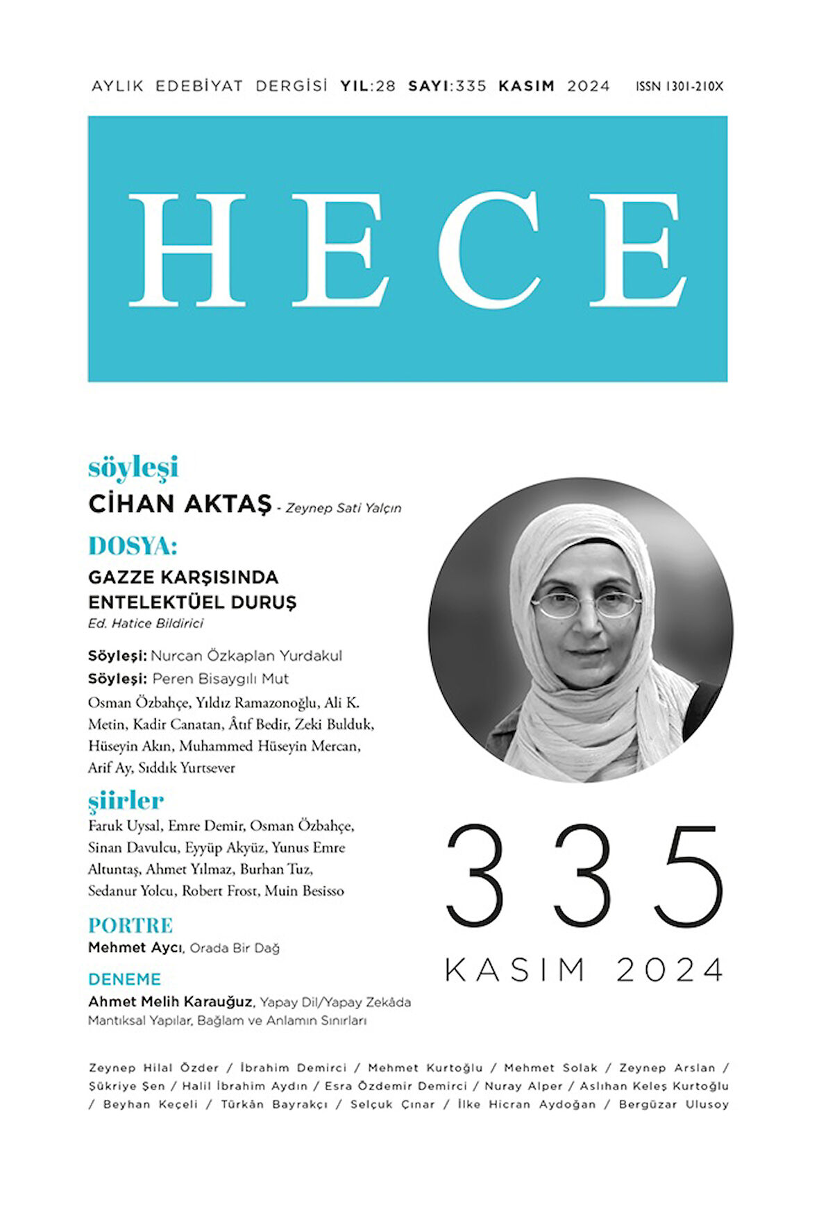 Hece Dergi 335.Sayı Kasım 2024