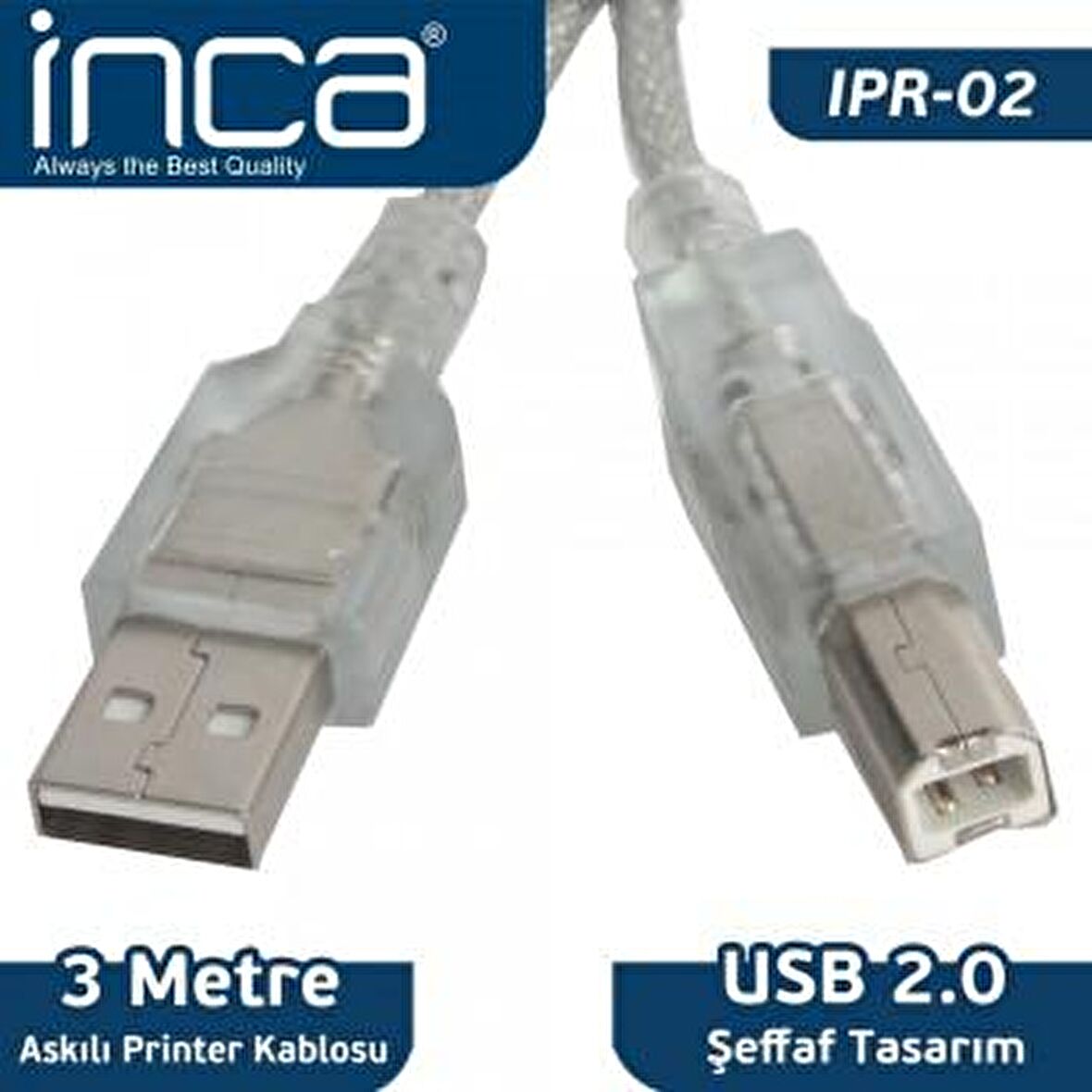 INCA IPR-02 USB 2.0 PRINTER KABLOSU+ASKILI(3MT)