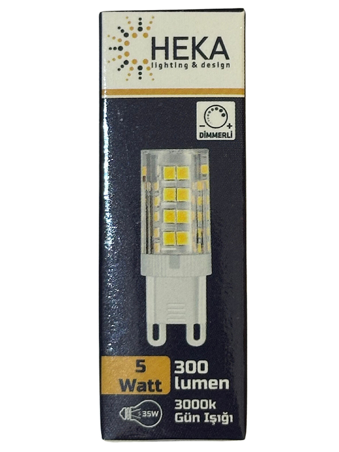 Heka 5W (35W) 3000K (Gün Işığı) G9 Duylu Dim Edilebilir Led Kapsül Ampul