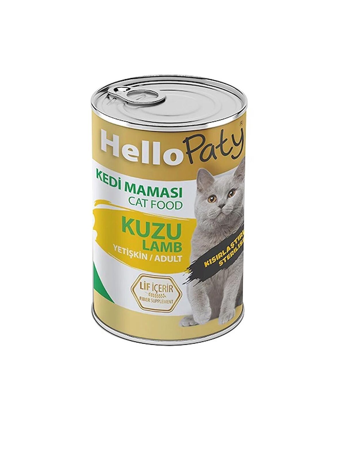 HELLO PATY YETİŞKİN STERILIZE KEDI KONSERVE MAMASI 12 ADET X 415 GR