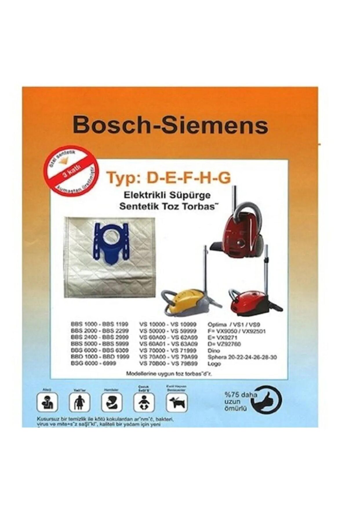 Siemens Optima/vs1/vs9 Toz Torbası