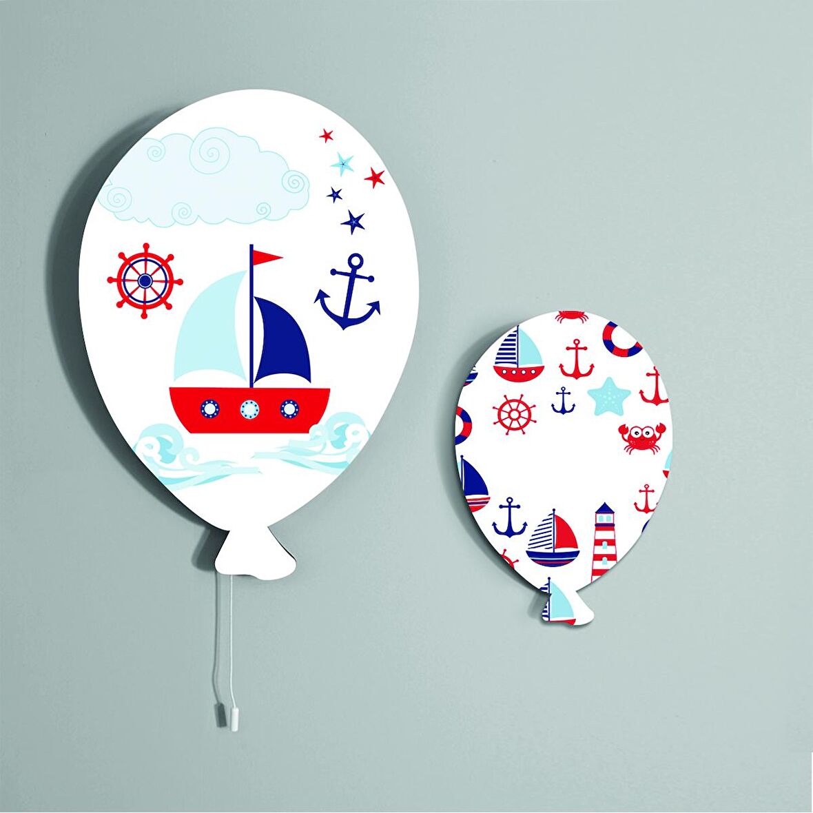 Bebek Çocuk Yatak Odası İkili Balon Dekoratif Duvar Dekorasyon Ürünleri Model 027